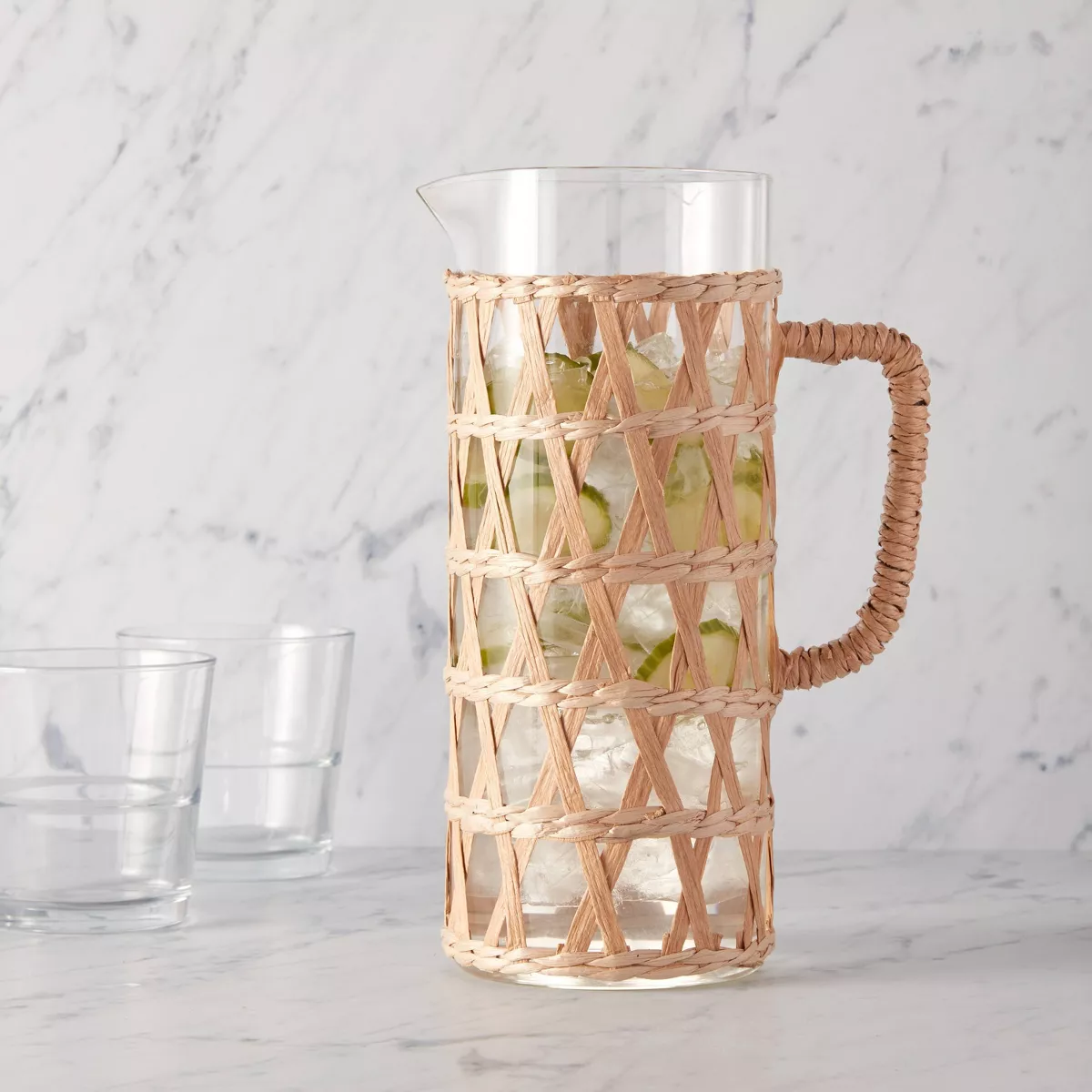64oz Glass Natural Wrap Beverage Pitcher - Opalhouse™