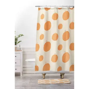 Allyson Johnson Pumpkins Shower Curtain Orange - Deny Designs