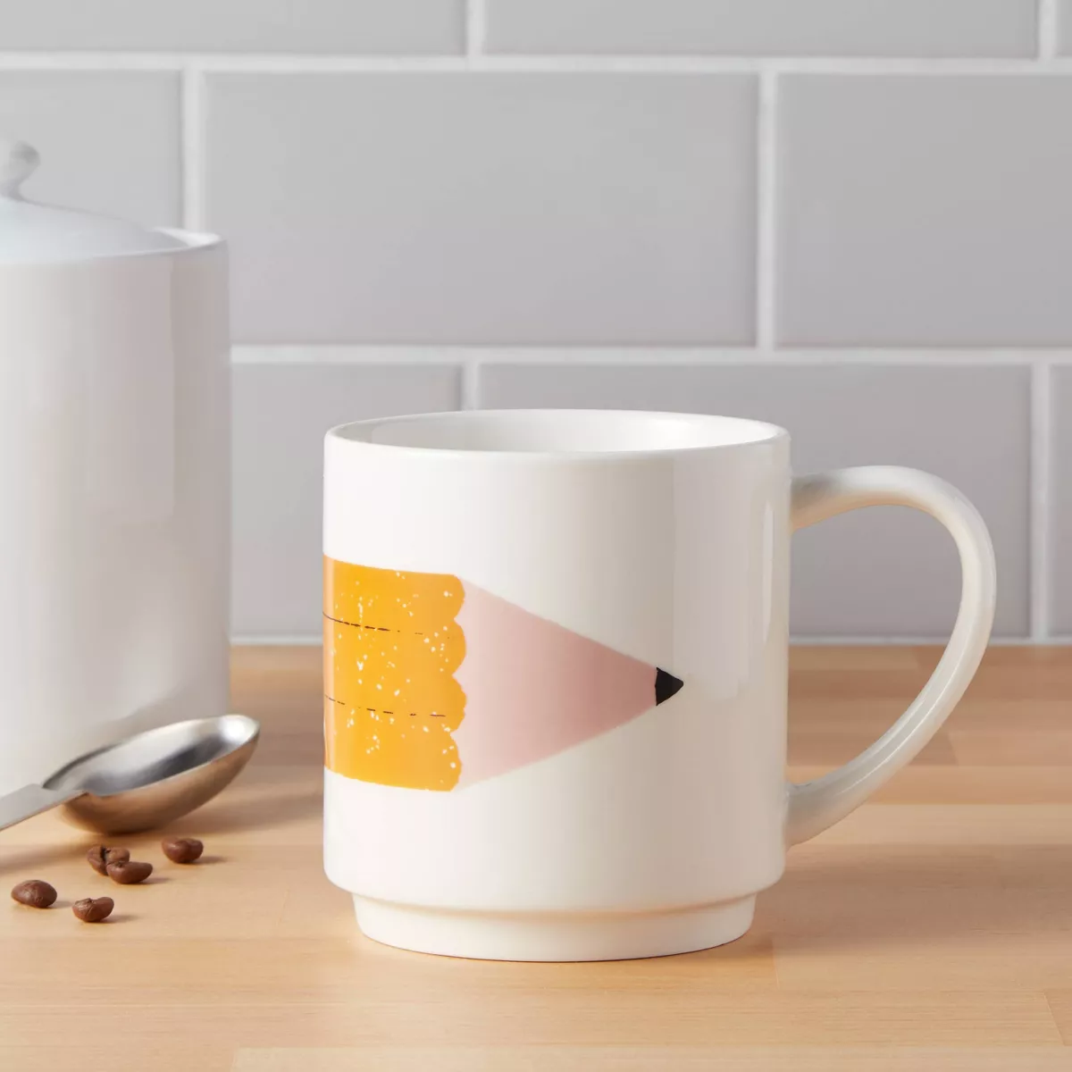16oz Stoneware Pencil Print Mug - Room Essentials™