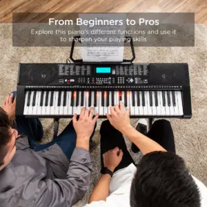 Best Choice Products 61-Key Beginners Complete Electronic Keyboard Piano Set w/ LCD Screen, Lighted Keys, Headphones