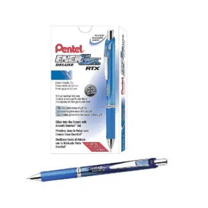 Pentel EnerGel Deluxe RTX Retractable Gel Pens Fine Point Blue 807744