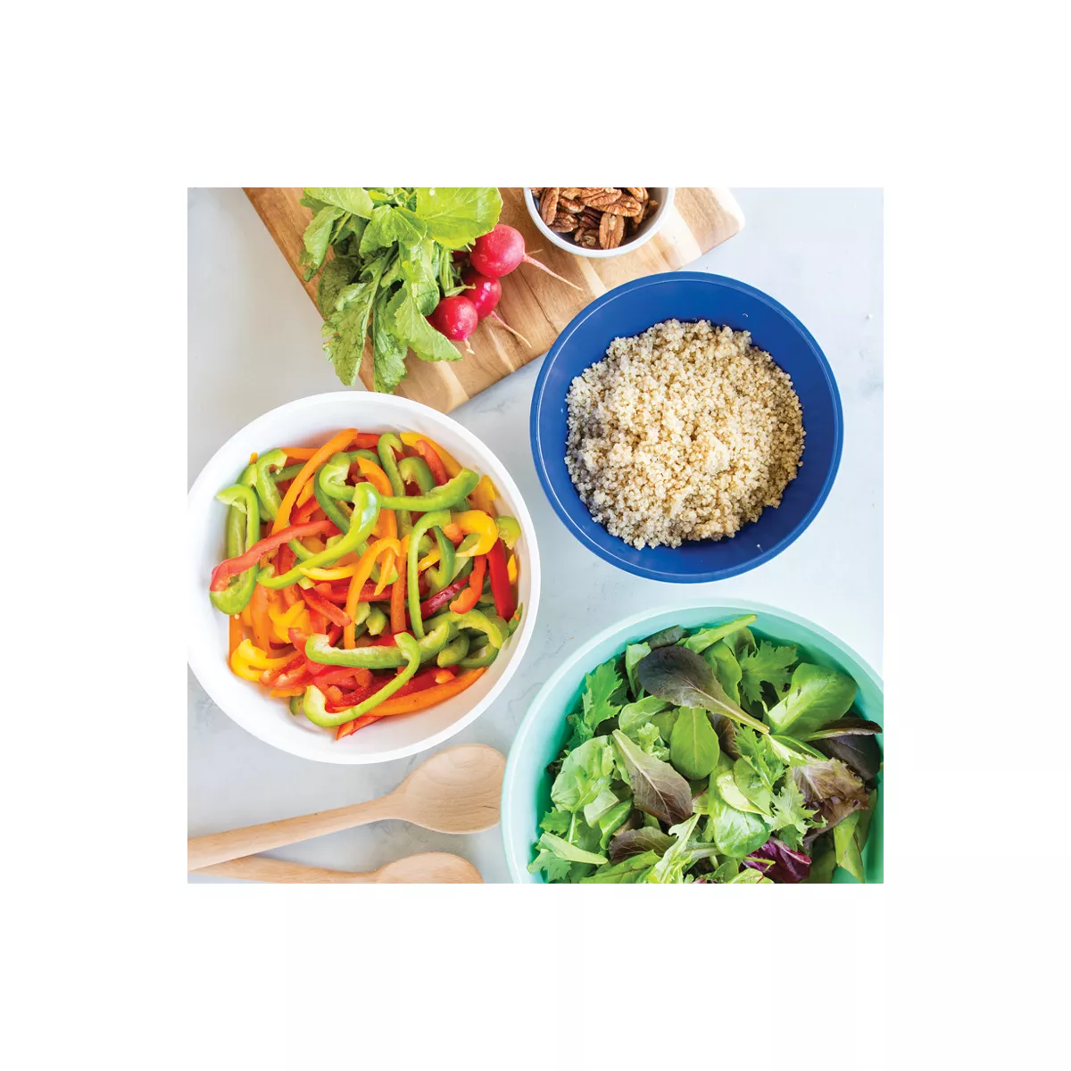 Nordic Ware 3 Piece Prep & Serve Mixing Bowl Set