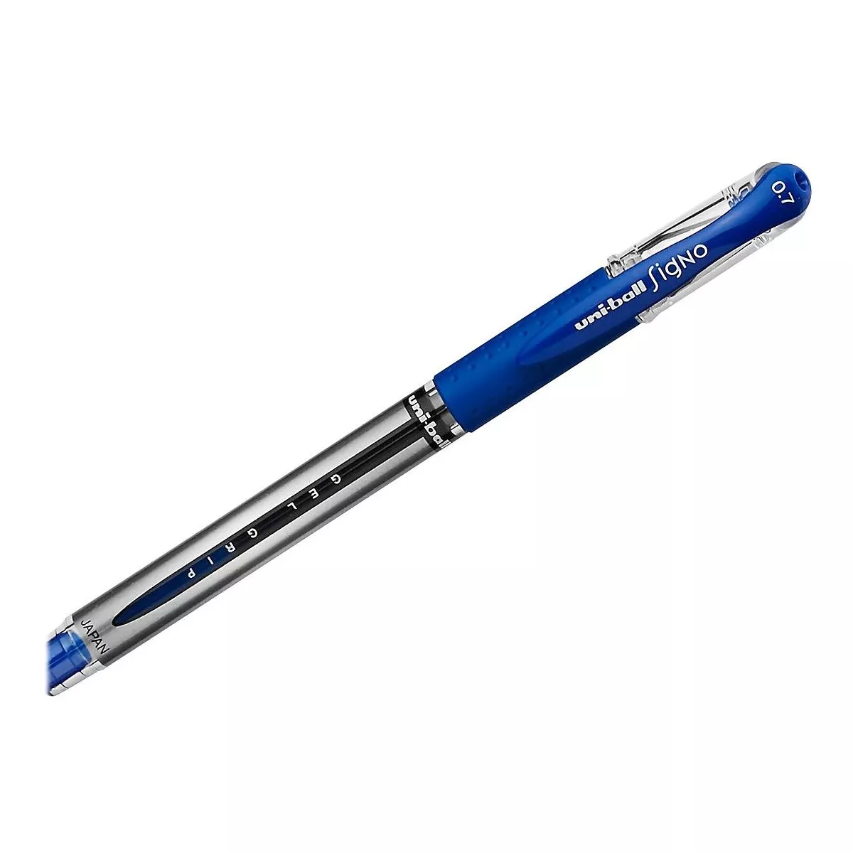 uni-ball Signo Gel GRIP Roller Ball Stick Gel Pen Blue Ink Medium Dozen 65451