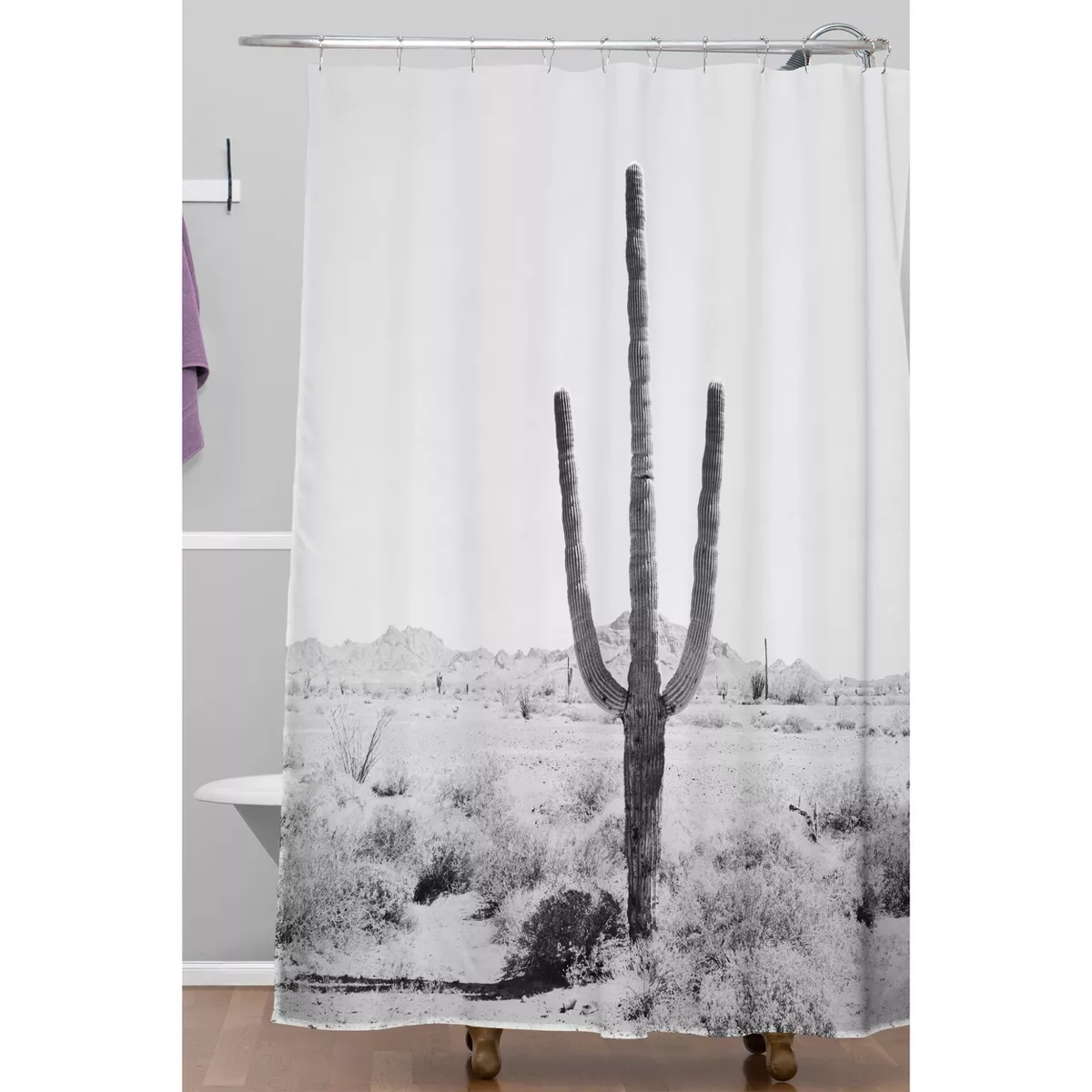 Desert Times Shower Curtain White - Deny Designs