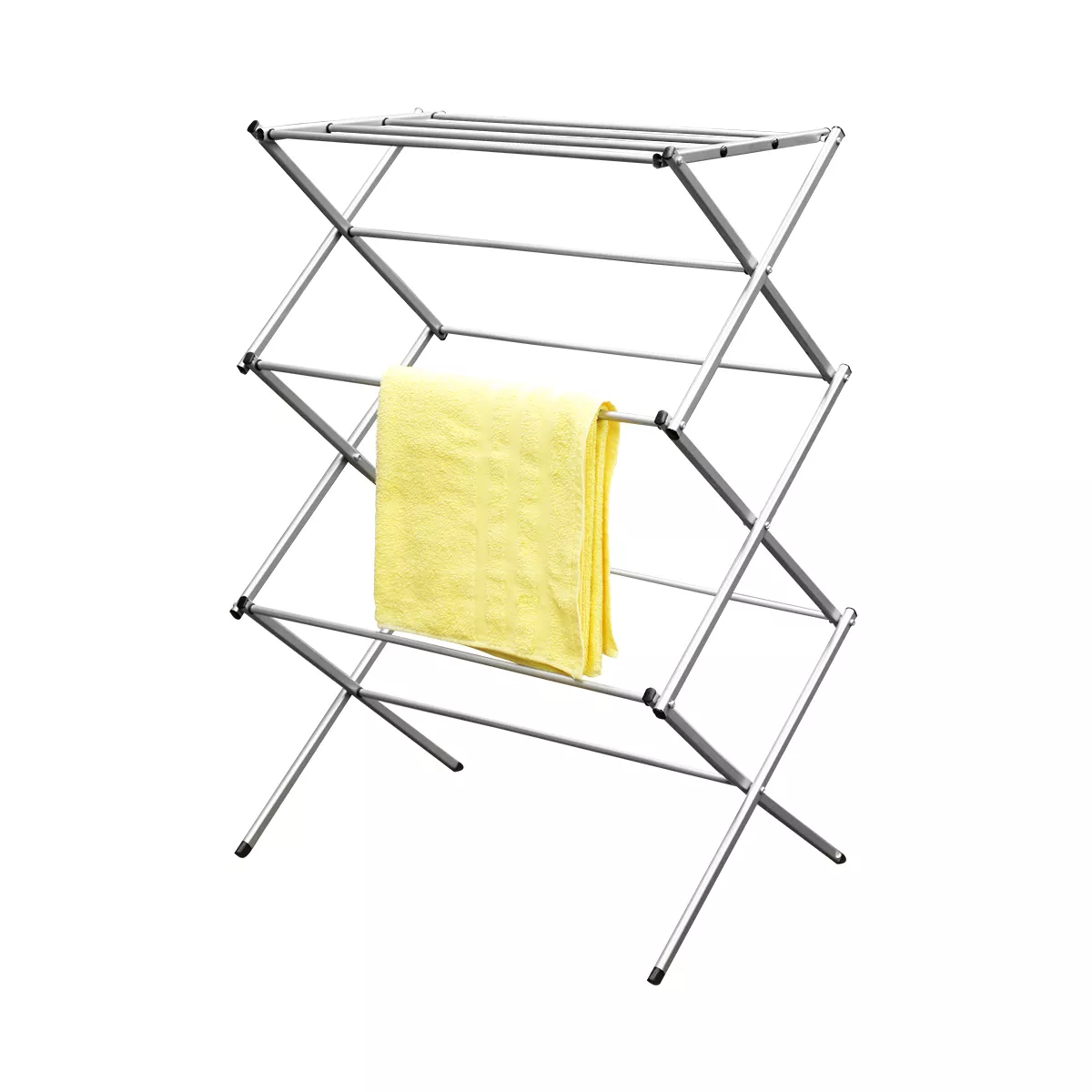 Sunbeam 3 Tier Rust-Proof Enamel Coated Steel Collapsible Clothes Drying Rack, Grey