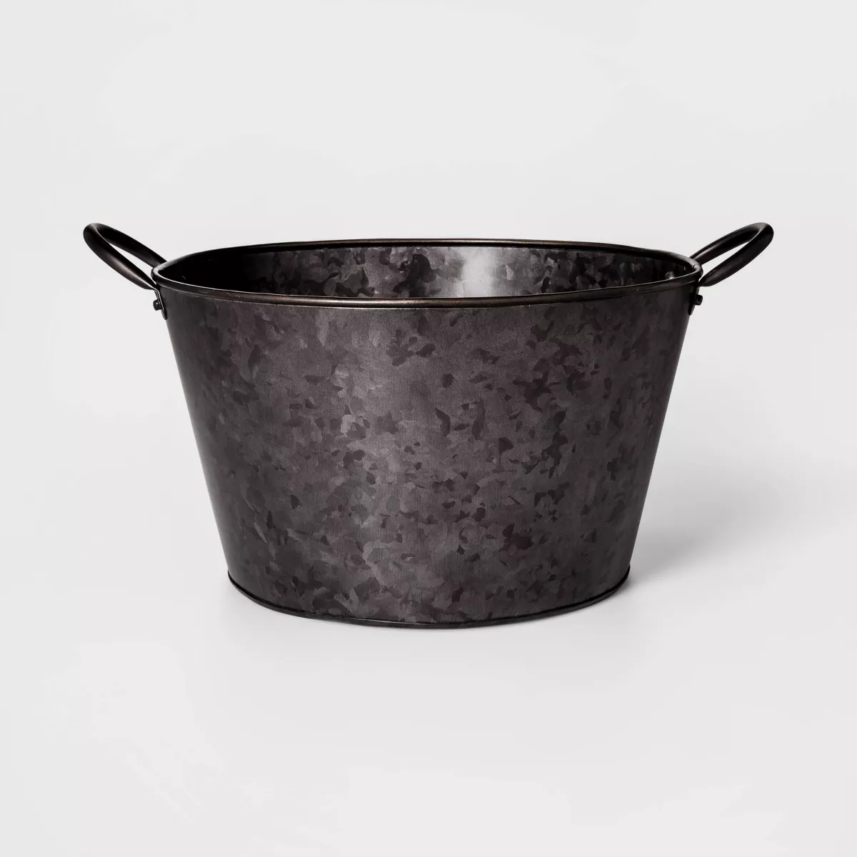 3.7gal Galvanized Metal Beverage Tub Black - Threshold™