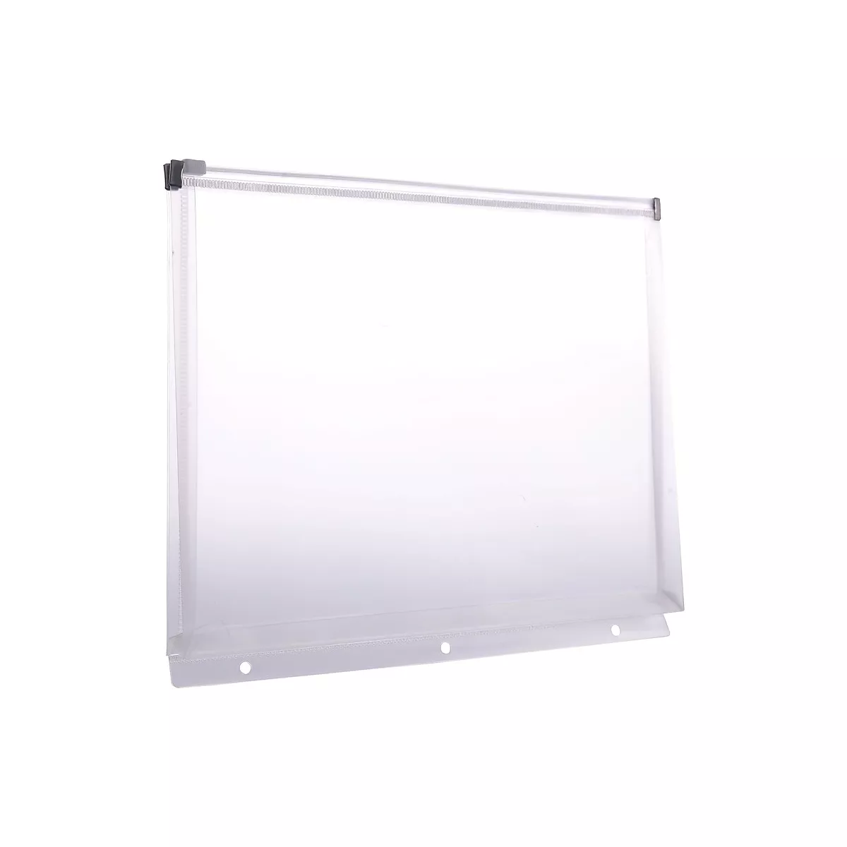 Staples Poly Zipper Pouch 3-Hole Punched Clear (26190) 862437