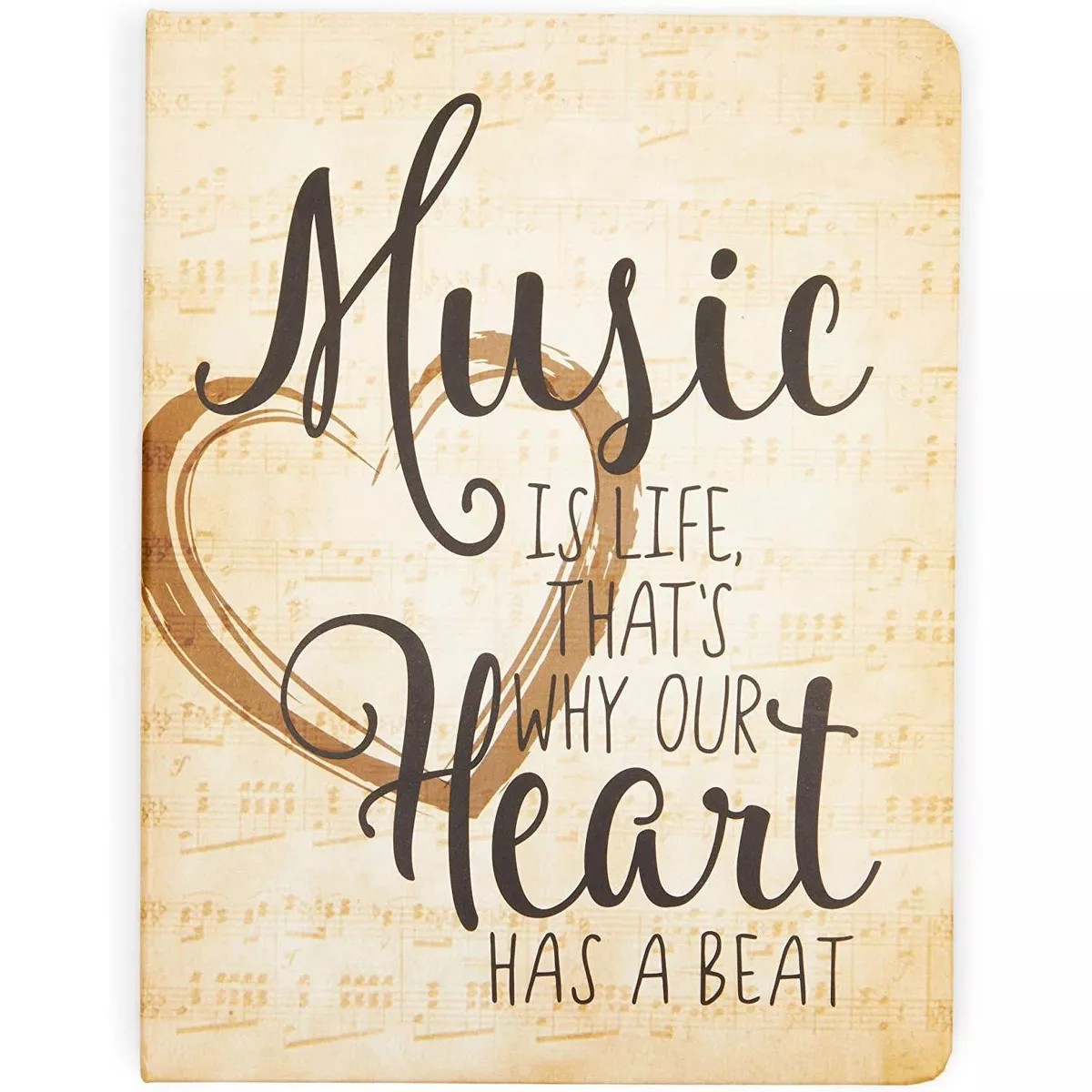 Paper Junkie 3 Pack Lined Vintage Music Journal, Lyric Notebooks (80 Sheets, 6 x 8 in)