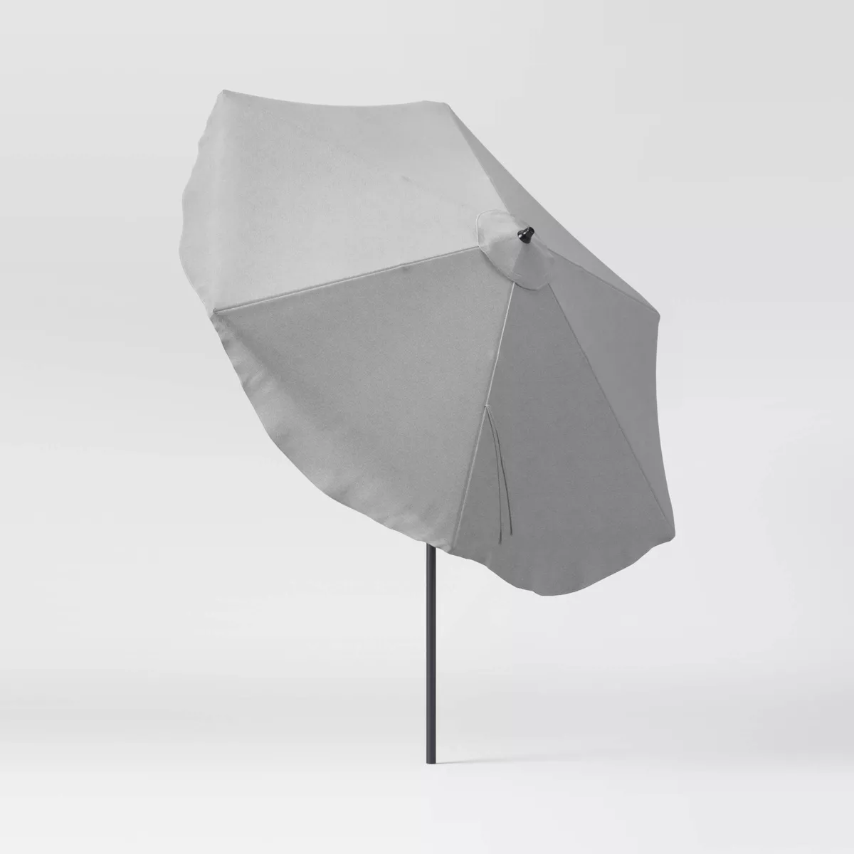 9' Round Scalloped Patio Umbrella DuraSeason Fabric™ Gray - Threshold™