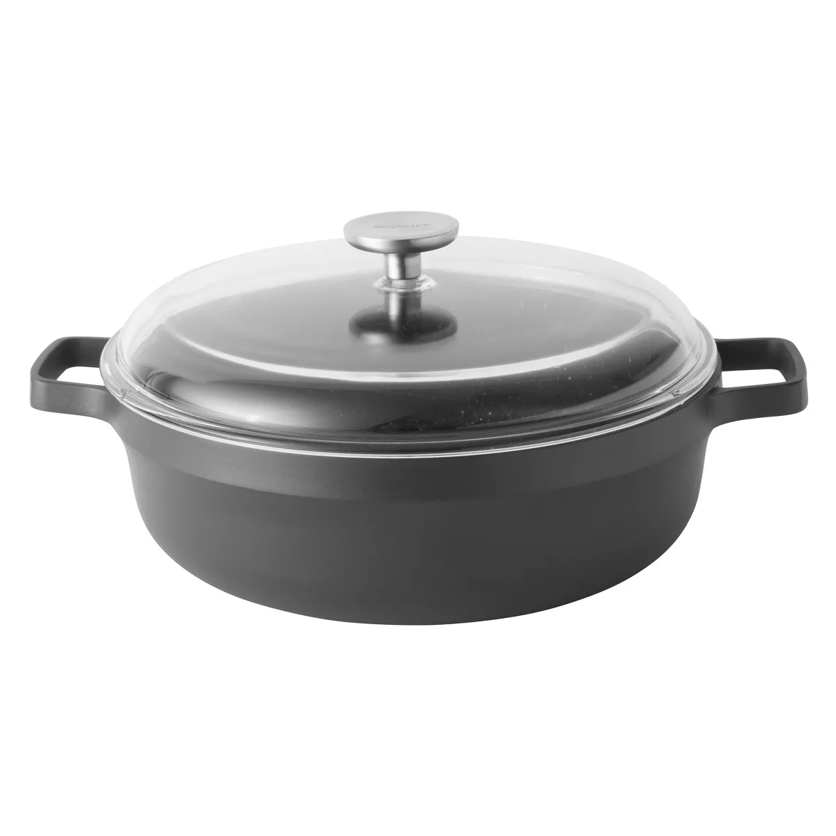 BergHOFF GEM 11" Non-Stick Covered Two-Handle Saute Pan 4.9 Qt, Black