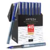 Arteza Roller Ball Pens, Blue, 0.5 mm Needle Point - Pack of 40 (ARTZ-9285)