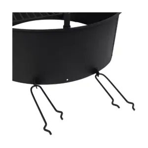 Sunnydaze Outdoor Heavy-Duty Steel Portable Campfire Ring with Cooking Grate and Fire Poker - 36