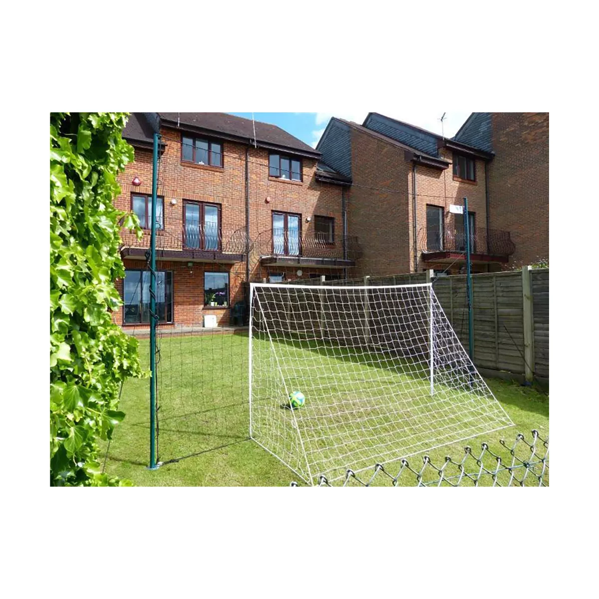 Open Goaaal JX-OGFS1 Adjustable Soccer Practice Net Rebounder Backstop with Training Goal, Standard Size