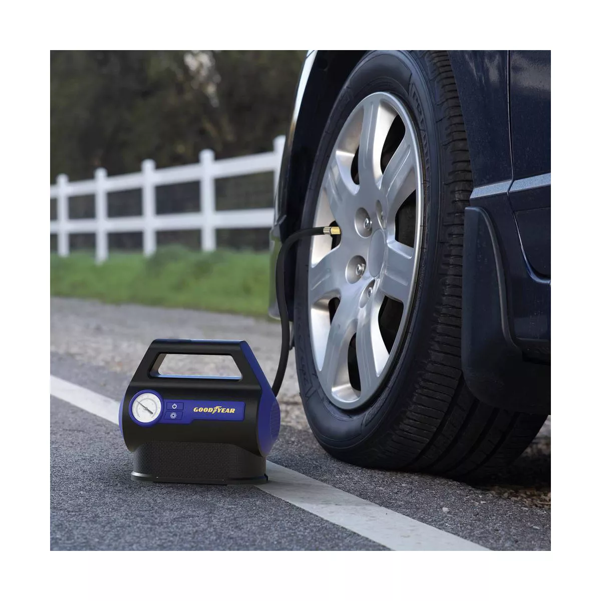 Goodyear Dual Flow 7min Flat to Full Tire Inflator and Air Compressor