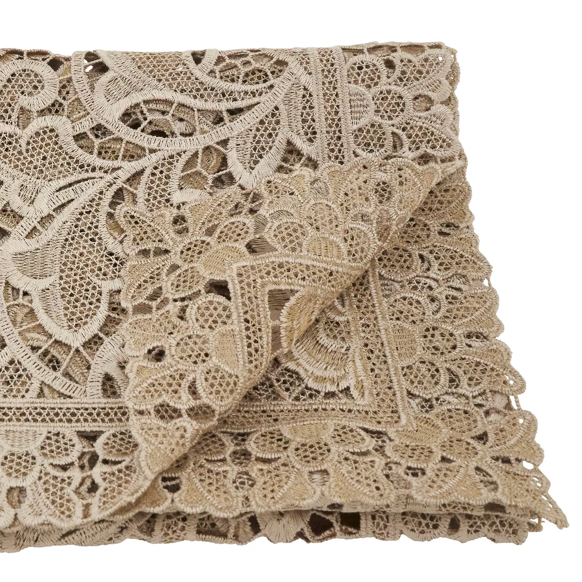 Saro Lifestyle Floral Lace Dining Table Runner