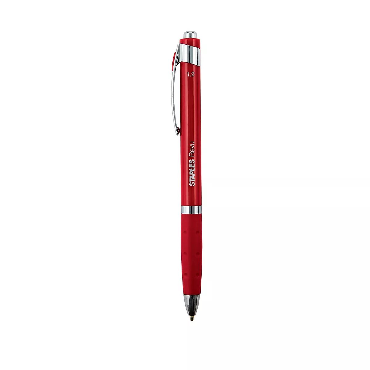 Staples REVU RETR BP PEN 1.2 RED 12PK 2496310