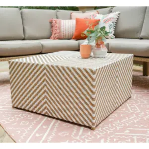Riviera 5pc Wicker Patio Sectional Set - Tan - Leisure Made