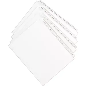 Avery Allstate-Style Legal Exhibit Side Tab Dividers 25-Tab 176-200 Letter White 82190
