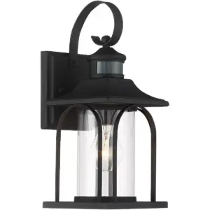 John Timberland Mission Outdoor Wall Light Fixture Textured Black 14 1/4