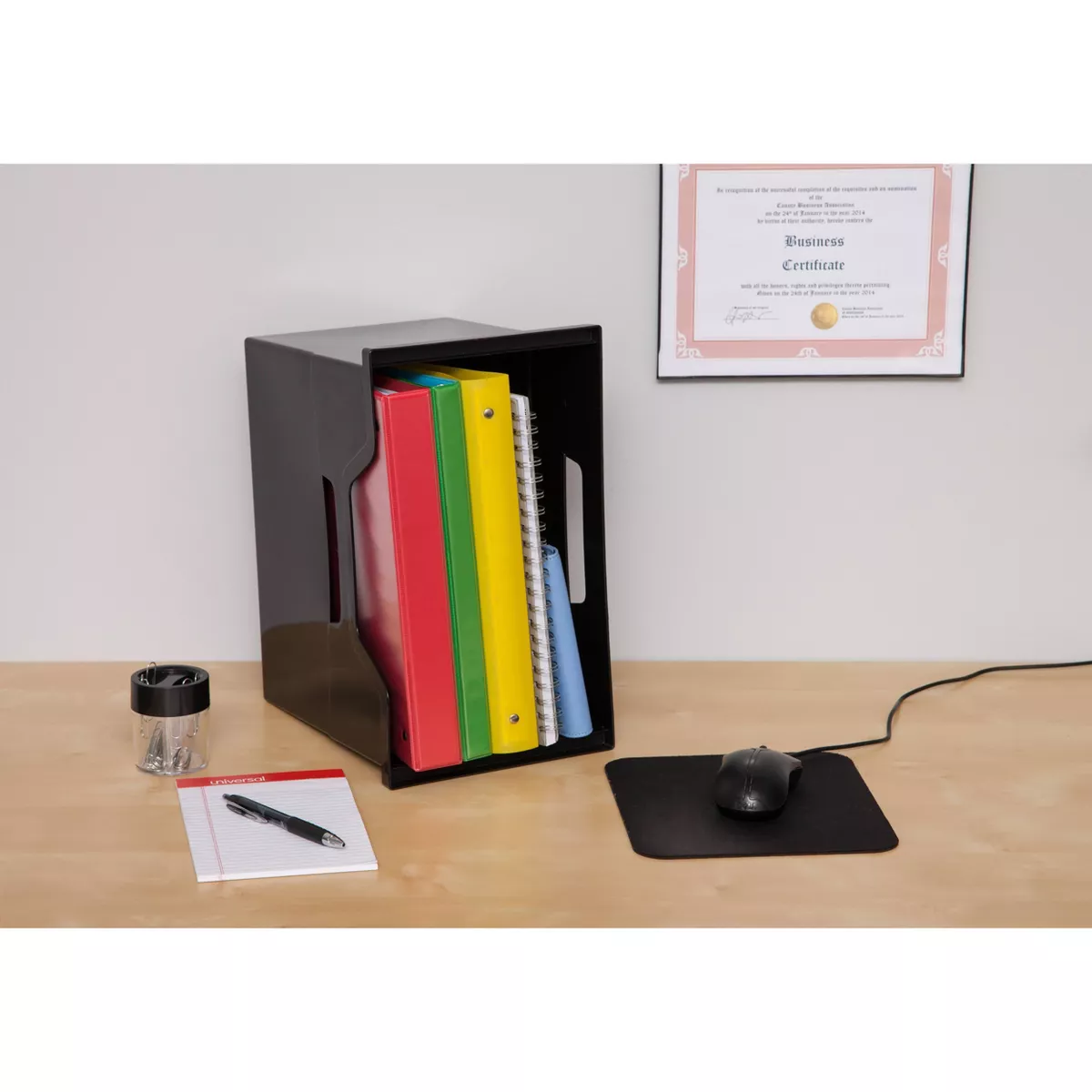 IRIS 4pk Large Desktop File Storage Box Black