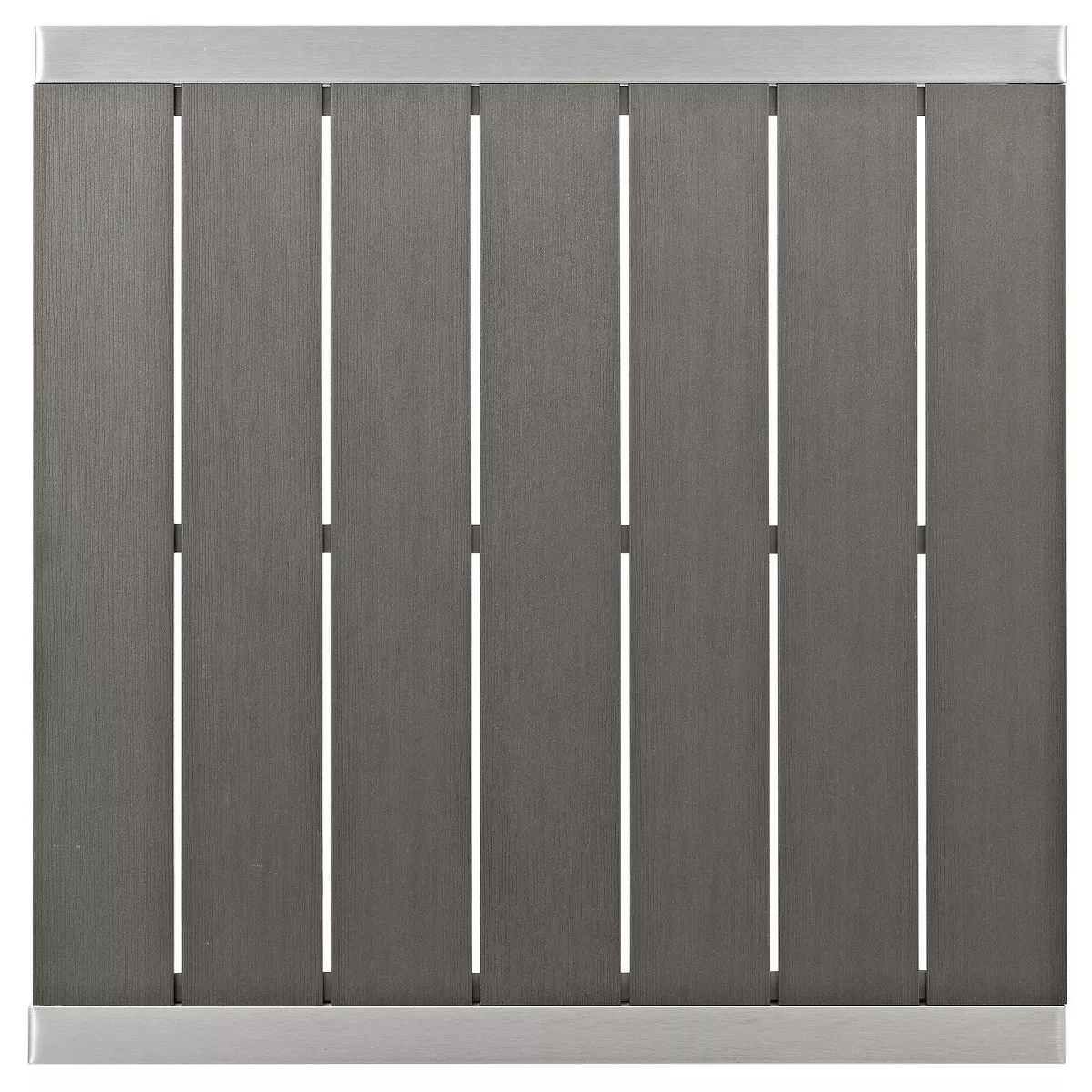 Shore Outdoor Patio Aluminum Square Bar Table - Silver/Gray - Modway