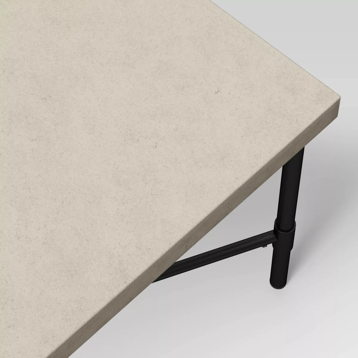 Faux Stone and Metal Patio Coffee Table - Threshold™