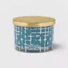 15oz Lidded Glass Jar Crosshatch Pattern 3-Wick Wild Flower Candle - Opalhouse™