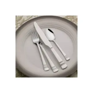 International 34pc Stainless Steel Kensington Silverware Set