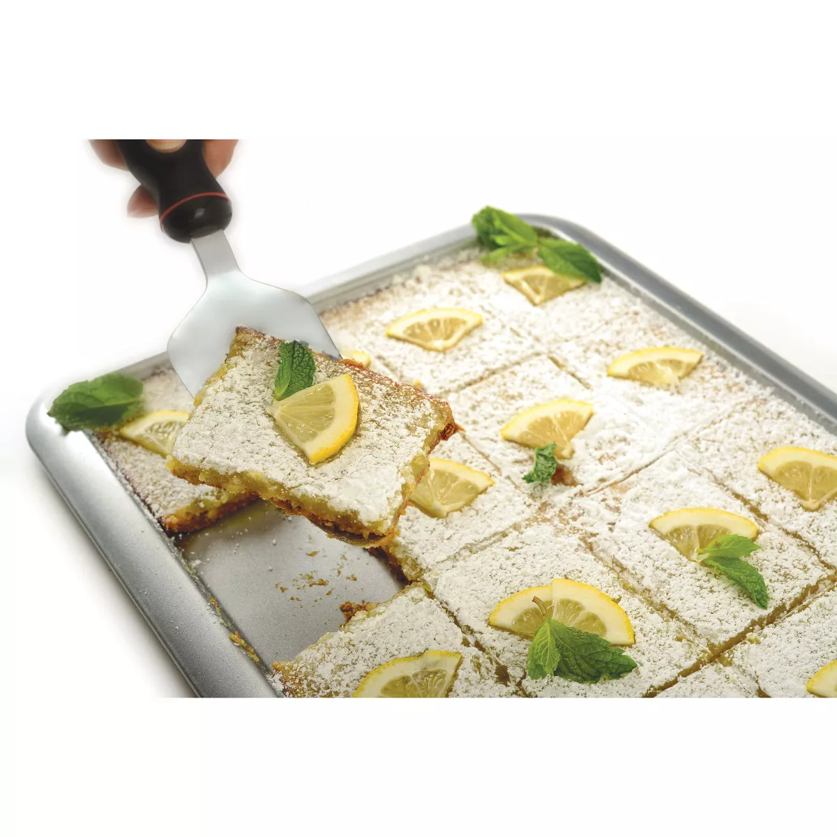 Norpro Non Stick 16.5 Inch Carbon Steel Rimmed Full Baking Cookie Sheet, Silver