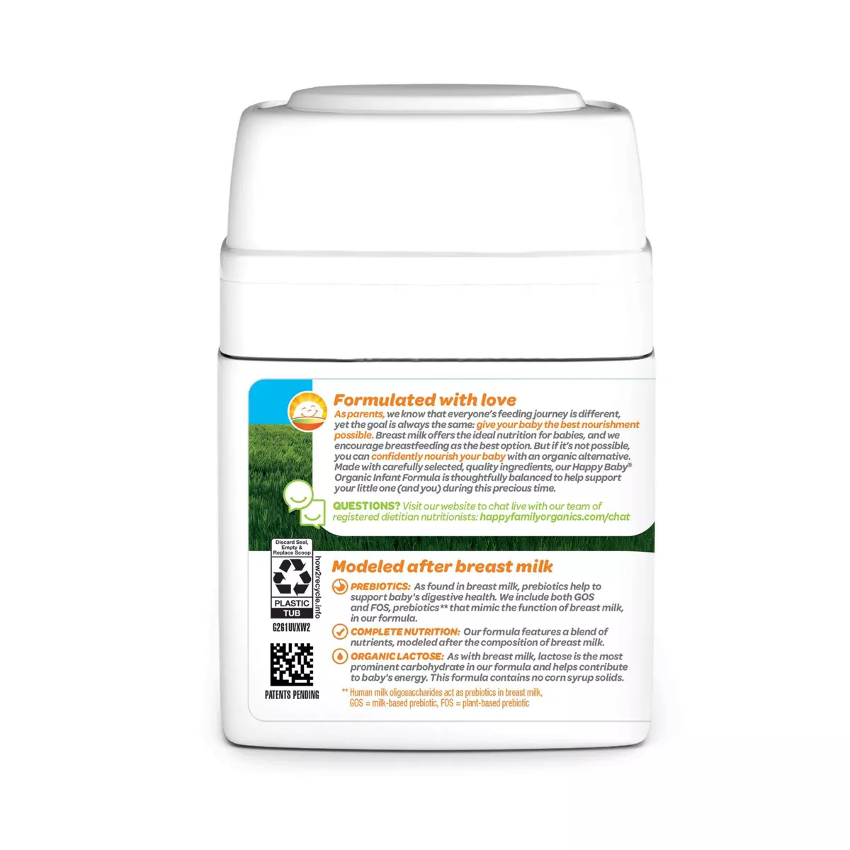 HappyBaby Organic Infant Formula with Iron Milk Based Powder - 21oz