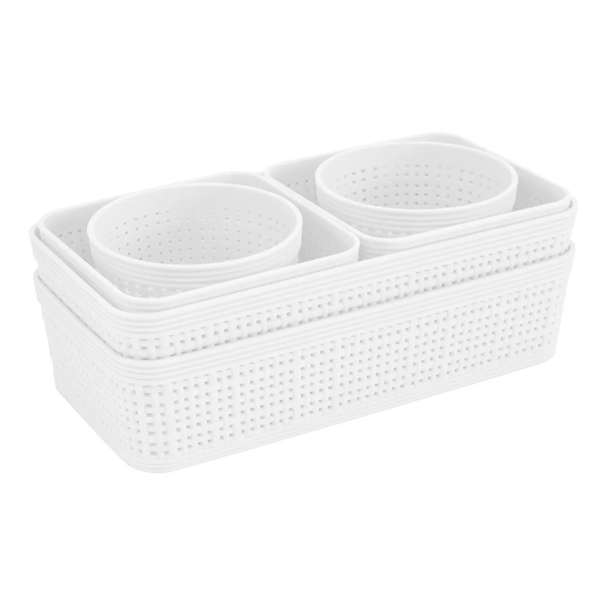 Simplify 6pk Multiple Sizes Organizing Set White