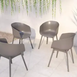 York 2pk Extra Large Dining Chairs Indoor/Outdoor Charcoal - Novogratz