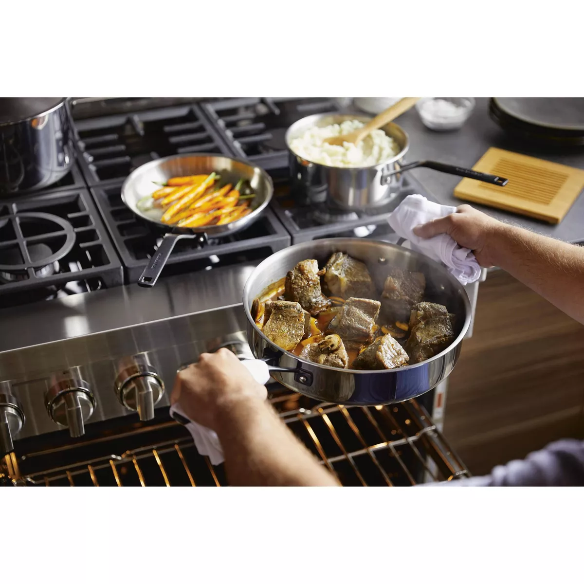 KitchenAid 5-Ply Clad Stainless Steel 10pc Cookware Set