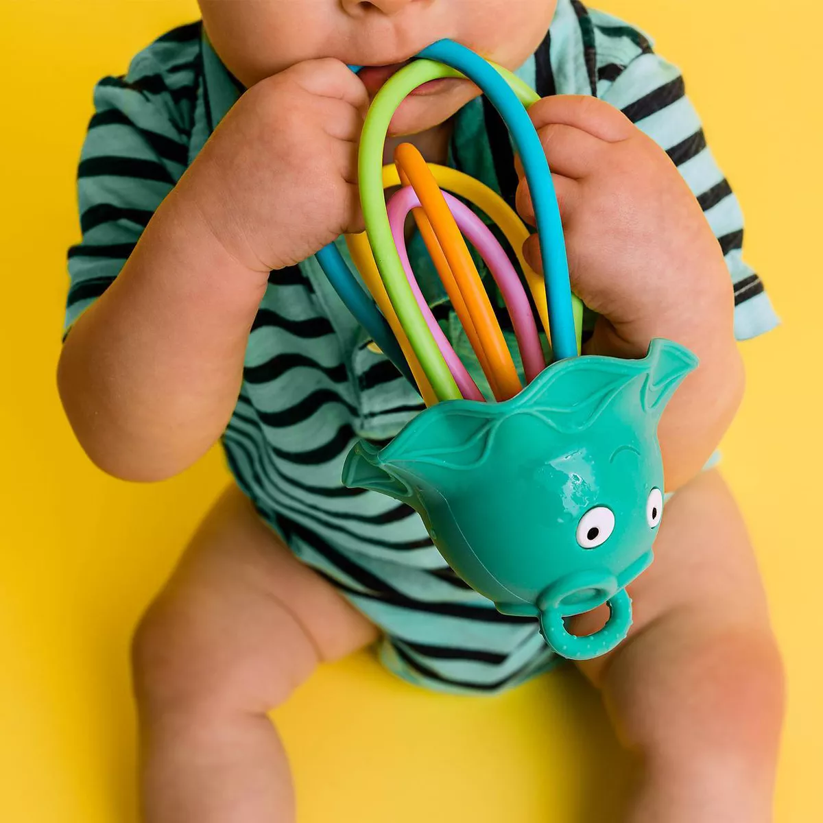 Baby Banana Lil' Squish Jellyfish Sensory Rattle & Teething Toy