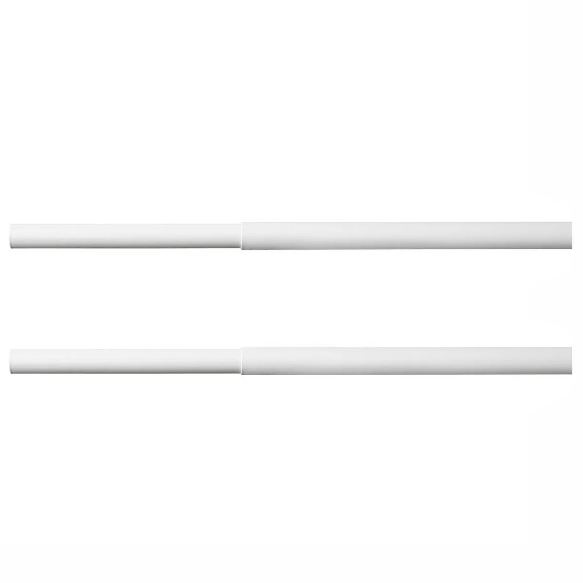 ClosetMaid SuperSlide Flexible 2 to 4 Foot Long Heavy Duty Adjustable Hanging Closet Steel Storage Organizing Rod, White (2 Pack)