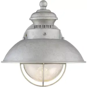 John Timberland Industrial Farmhouse Outdoor Barn Light Fixture LED Galvanized 8 1/2