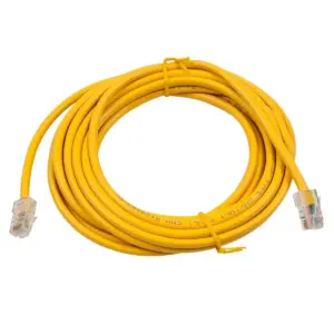 Monoprice Cat5e Ethernet Patch Cable - 20 Feet - Yellow | Network Internet Cord - RJ45, Stranded, 350Mhz, UTP, Pure Bare Copper Wire, 24AWG - Zeroboot