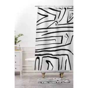 Viviana Gonzalez Modern Improvisation Memory Foam Bath Mat Black/White - Deny Designs