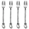 Gourmet Settings 4pc Twist Cocktail Fork Set