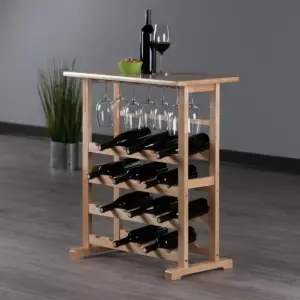 24-Bottle Wine Rack Wood/Beechwood - Winsome
