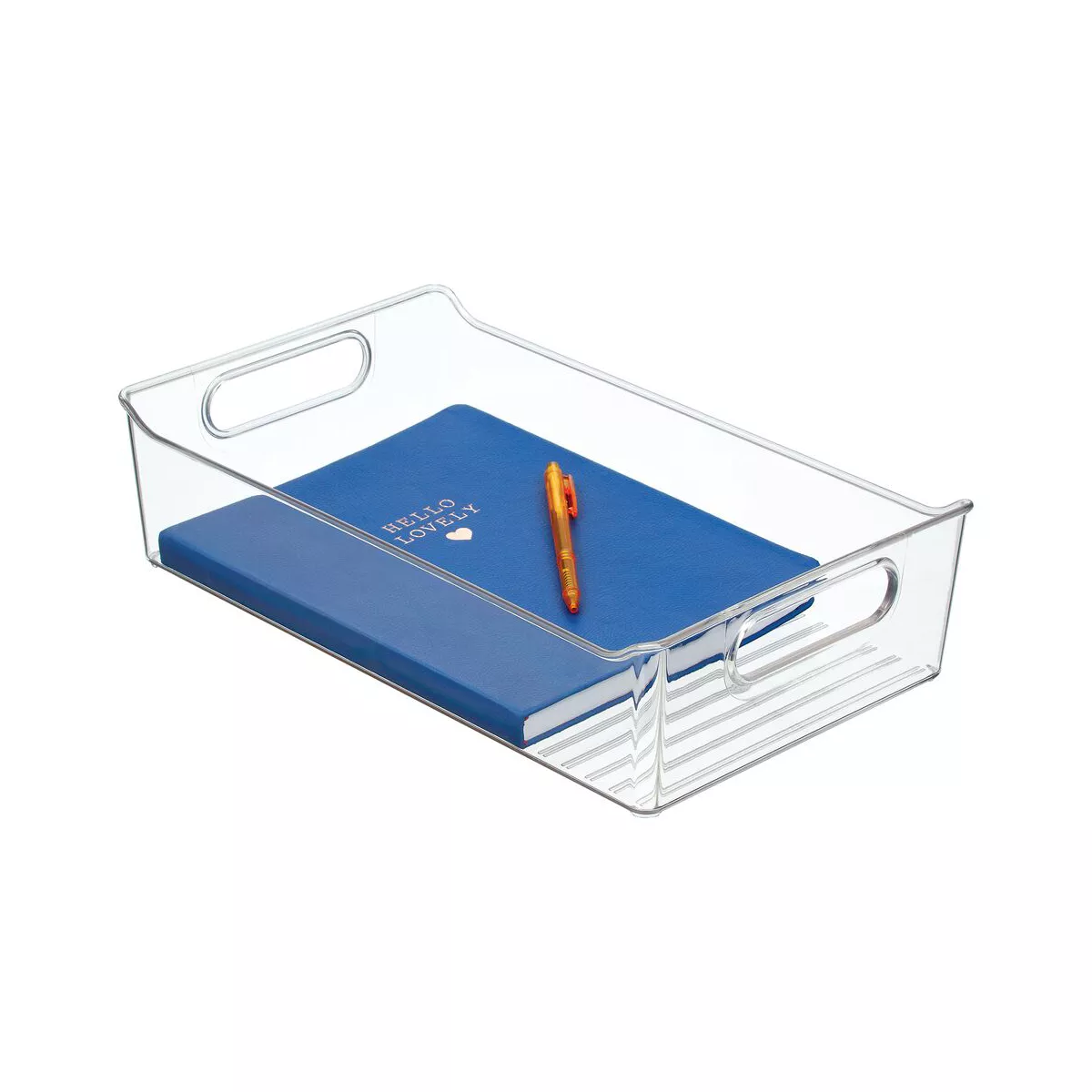 mDesign Plastic Office Drawer Organizer Tray, 6 Pack, Clear