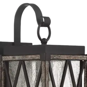 Possini Euro Design Rustic Outdoor Wall Light Fixture Bronze Wood 13 1/2