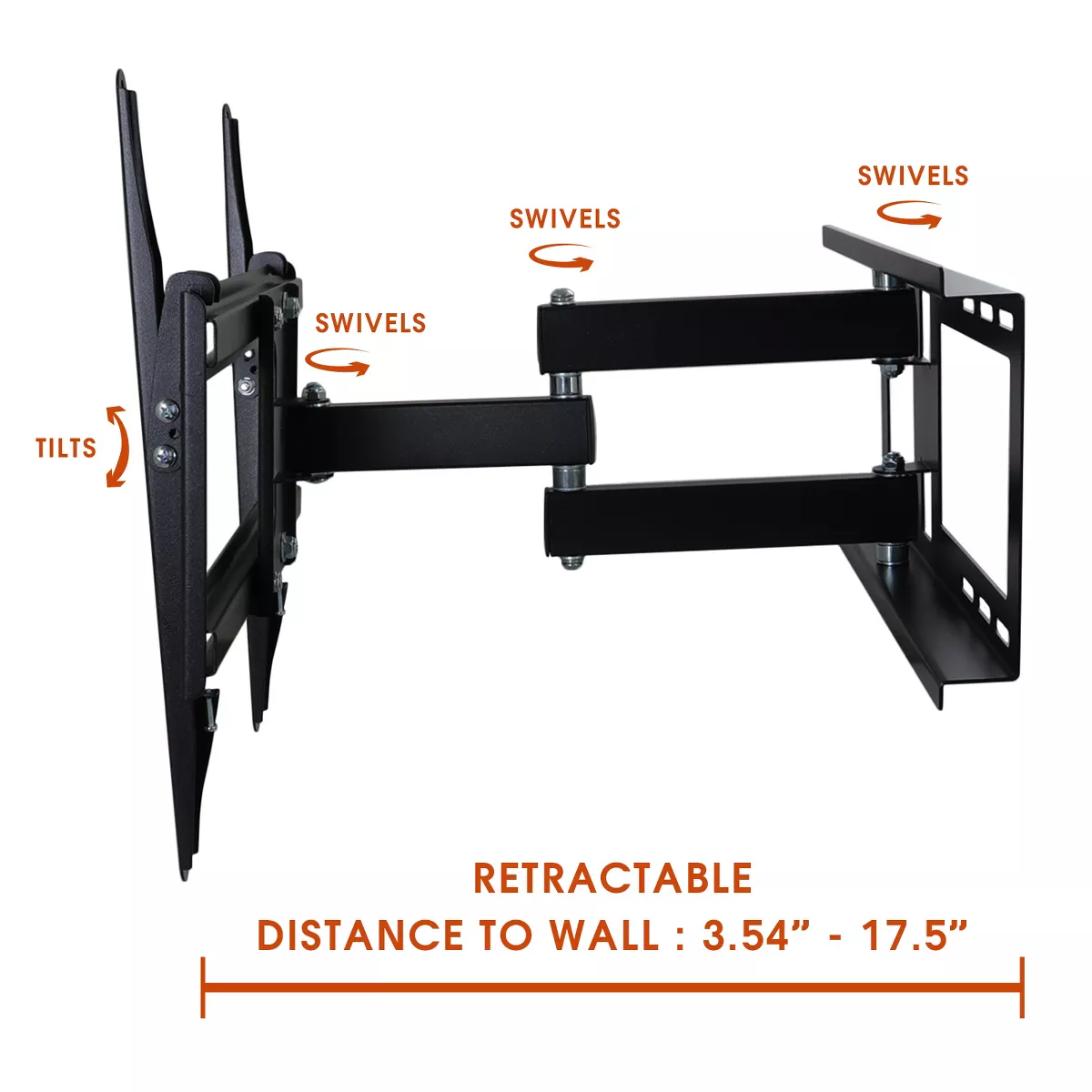 MegaMounts Fixed Wall Mount with Bubble Level for 26 - 55 Inch LCD, LED, and Plasma Screens