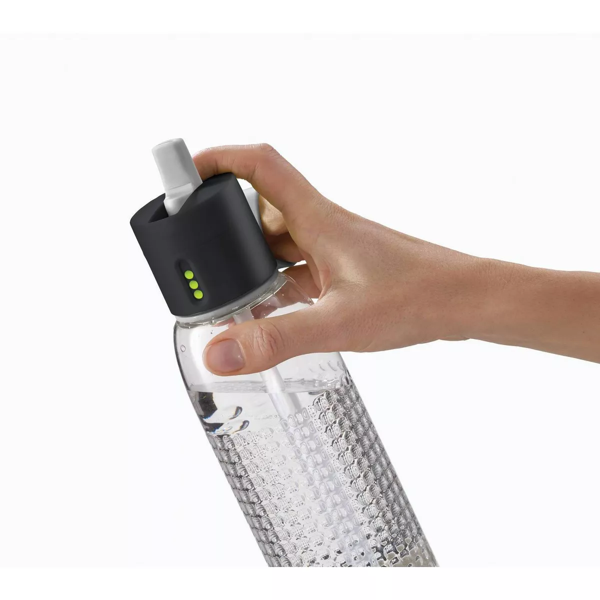 Joseph Joseph 25oz Dot Active Tracking Water Bottle with Carry Loop Gray