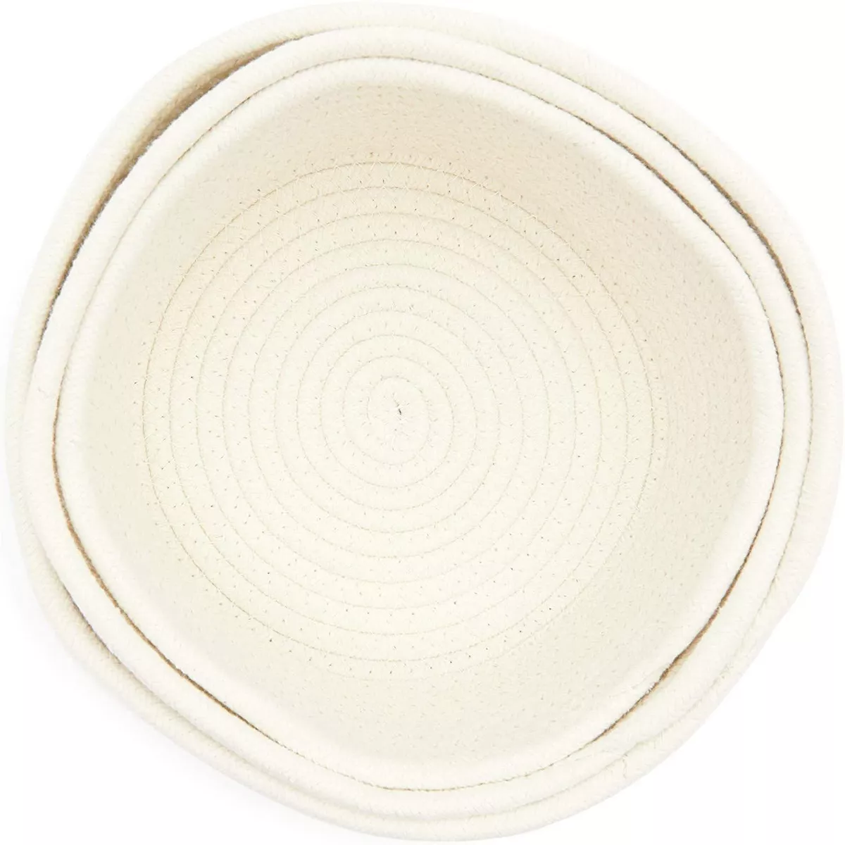 Farmlyn Creek 3-Pack Round Cotton Woven Baskets for Storage, White Home Organizers (3 Sizes)