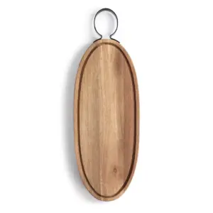 DEMDACO Acacia Wood Serve & Cut Board - Long 16 x 7 - Brown