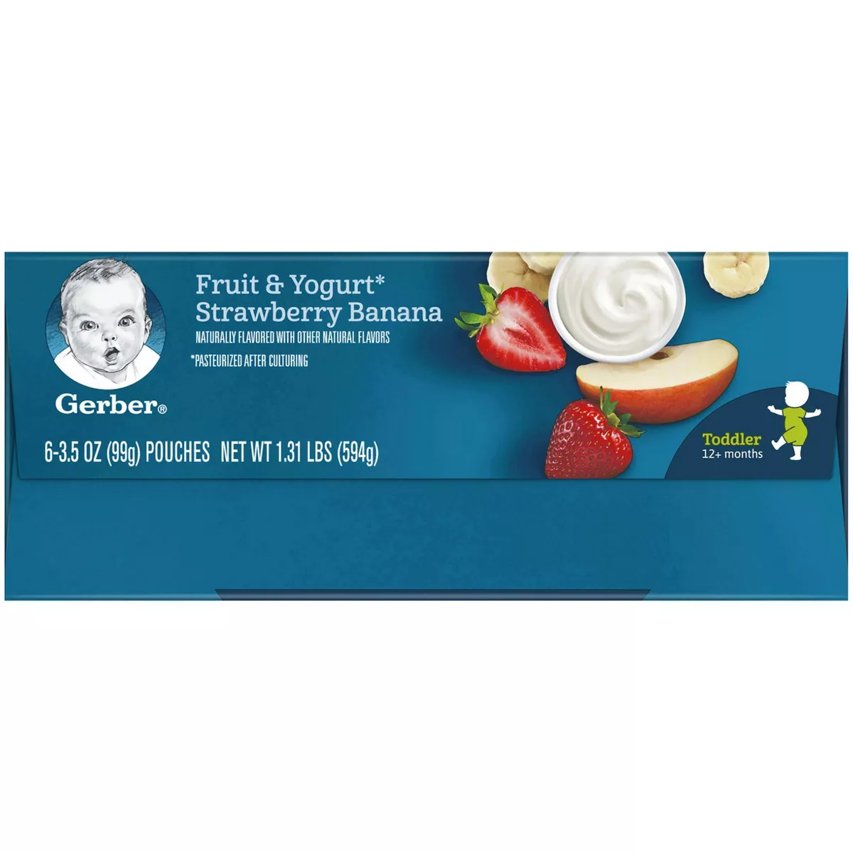 Gerber Toddler Food Fruit & Yogurt Strawberry Banana - 3.5oz