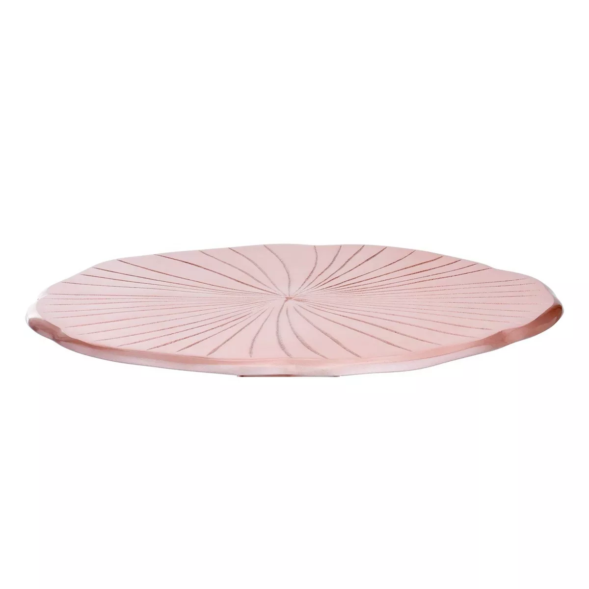 Old Dutch 12.5" Metal Lily Pad Cake Stand Rose Gold