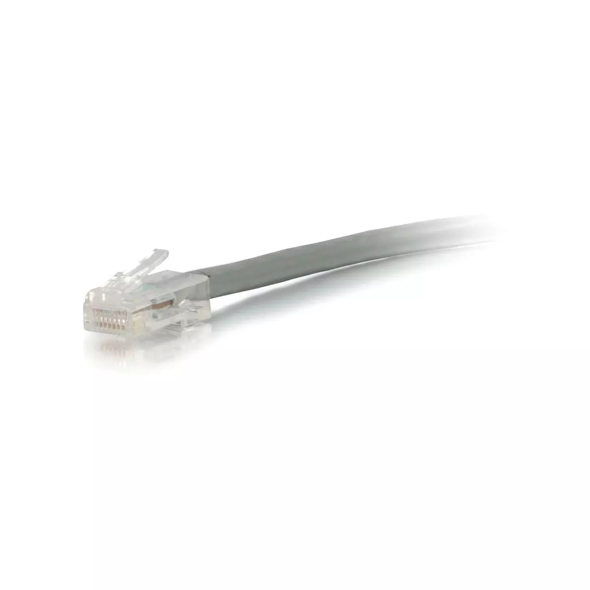 C2G-10ft Cat5e Non-Booted Unshielded (UTP) Network Patch Cable - Gray - Category 5e for Network Device - RJ-45 Male - RJ-45 Male - 10ft - Gray