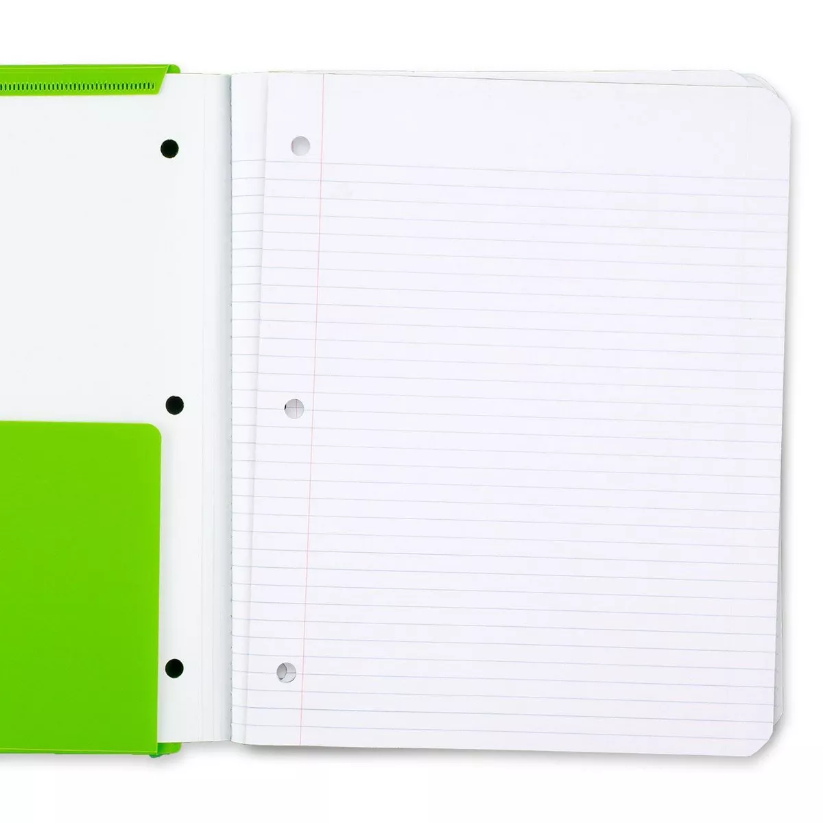 Composition Notebook College Ruled Trifold 2-Pocket Folder Lime - Five Star